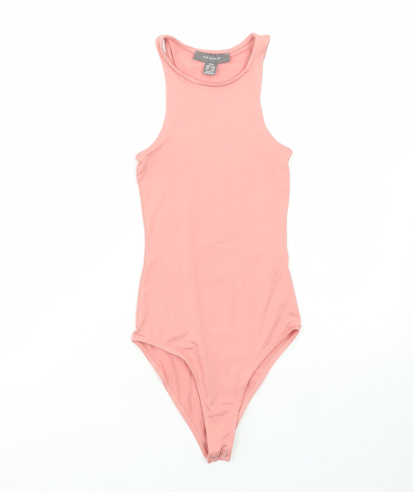 Primark Womens Pink Polyester Bodysuit One-Piece Size 2XS Snap