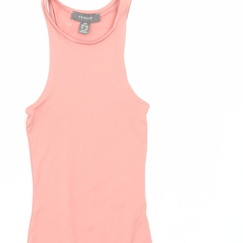 Primark Womens Pink Polyester Bodysuit One-Piece Size 2XS Snap