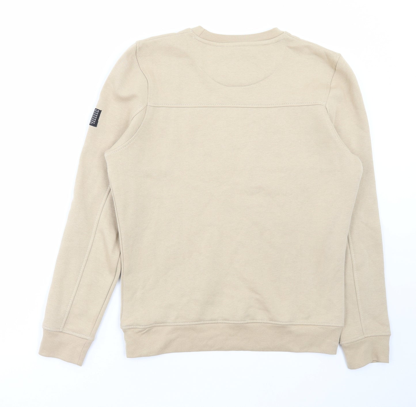 George Mens Beige Cotton Pullover Sweatshirt Size S - Encryption