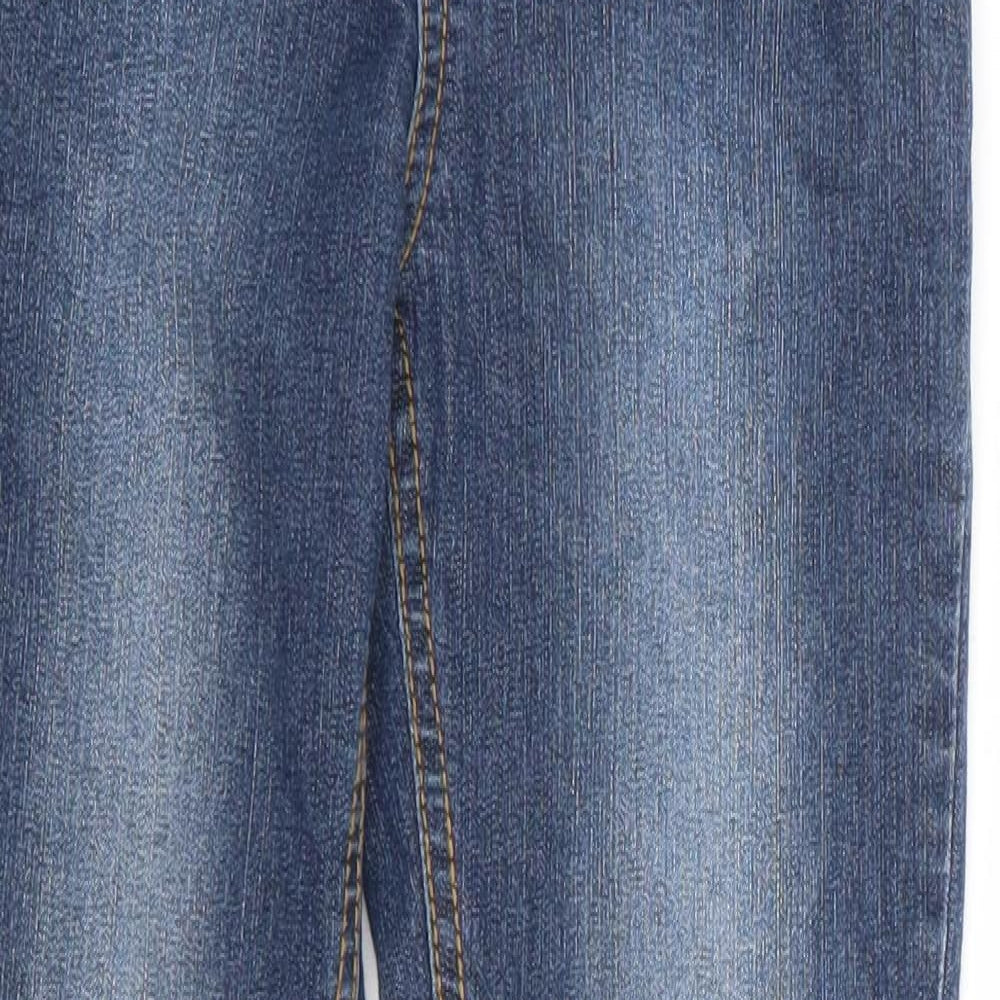 Miss E-Vie Girls Blue Cotton Straight Jeans Size 8-9 Years Regular Zip