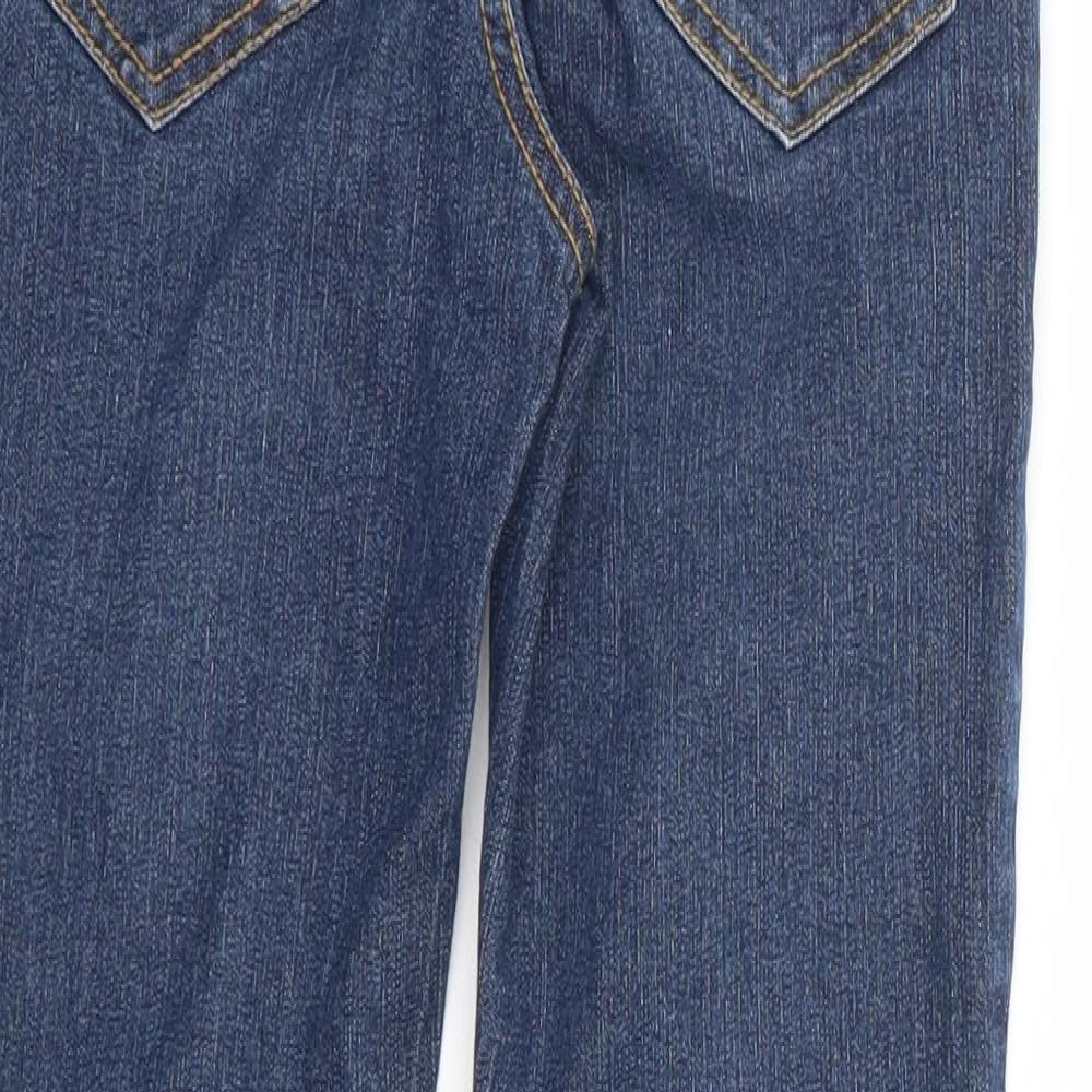 Miss E-Vie Girls Blue Cotton Straight Jeans Size 8-9 Years Regular Zip