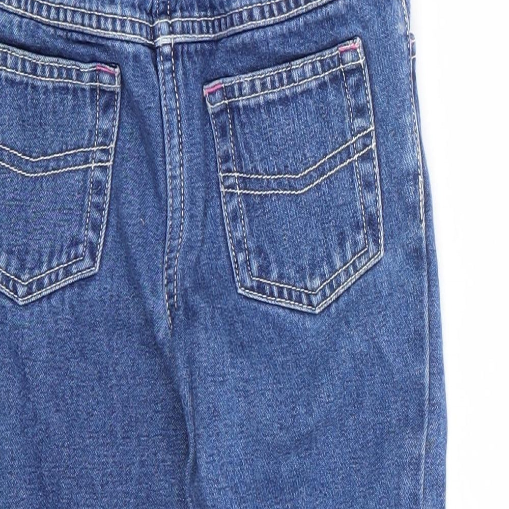 George Girls Blue 100% Cotton Cargo Jeans Size 18-24 Months Pullover