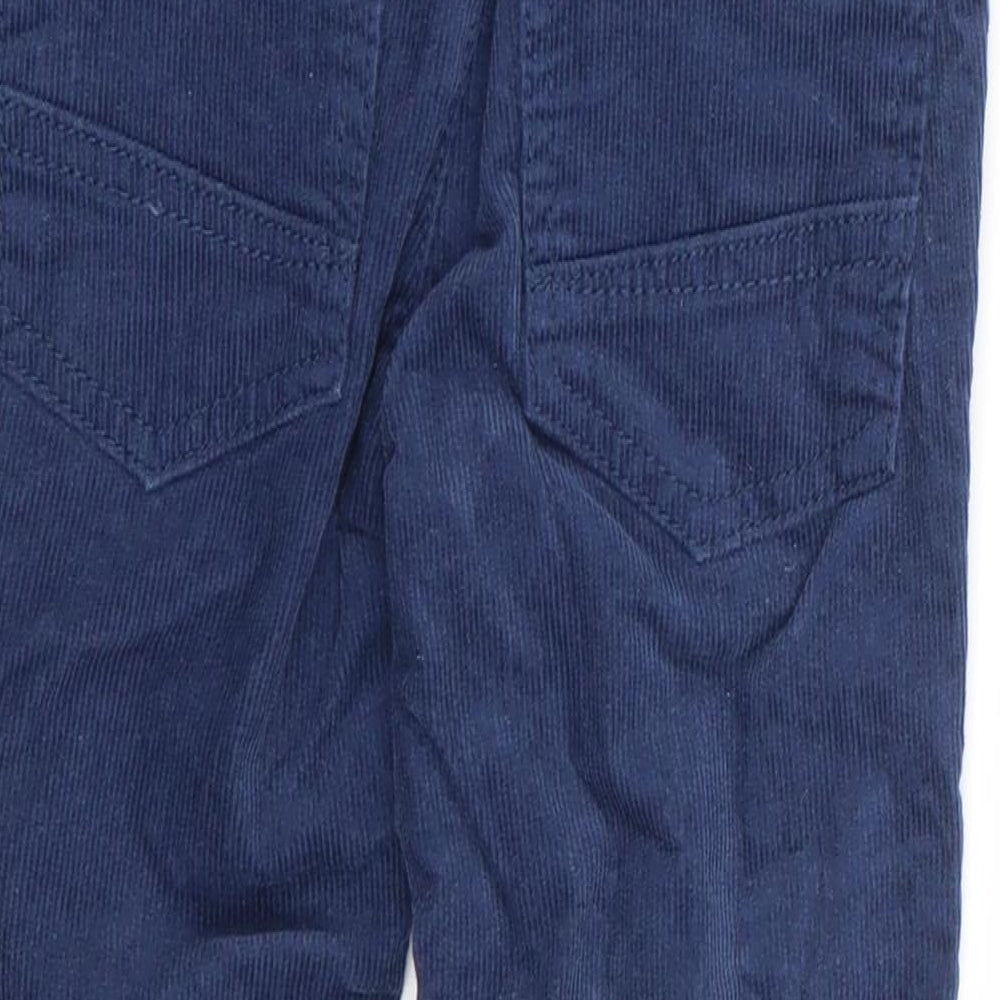 TU Boys Blue Cotton Chino Trousers Size 2-3 Years Regular Button