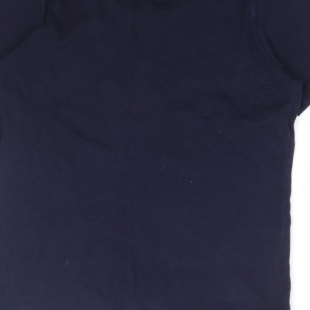 EWM Womens Blue 100% Cotton Basic T-Shirt Size 14 Round Neck - Anchor