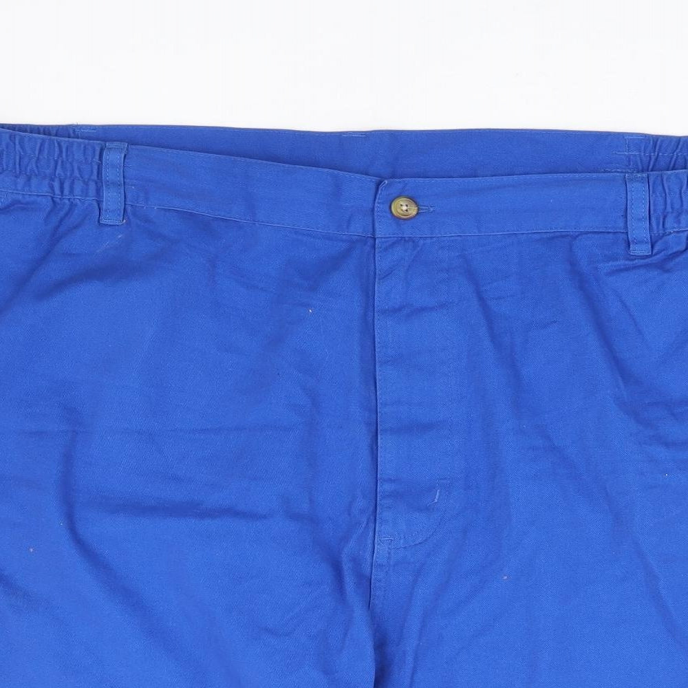 Cotton Traders Mens Blue Cotton Cargo Shorts Size 44 in L11 in Regular Zip