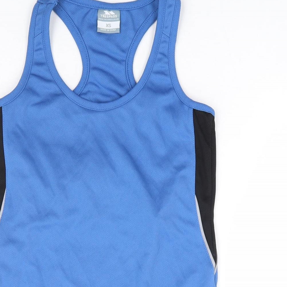 Trespass Womens Blue Polyester Basic Tank Size XS Scoop Neck Pullover - Racer Back