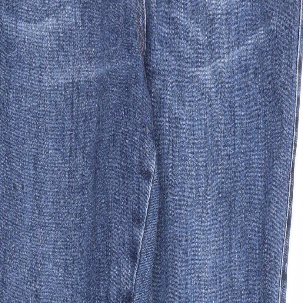 NEXT Womens Blue Cotton Skinny Jeans Size 12 L27 in Regular Zip