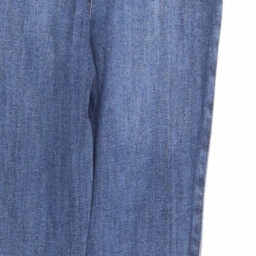 NEXT Womens Blue Cotton Skinny Jeans Size 12 L27 in Regular Zip