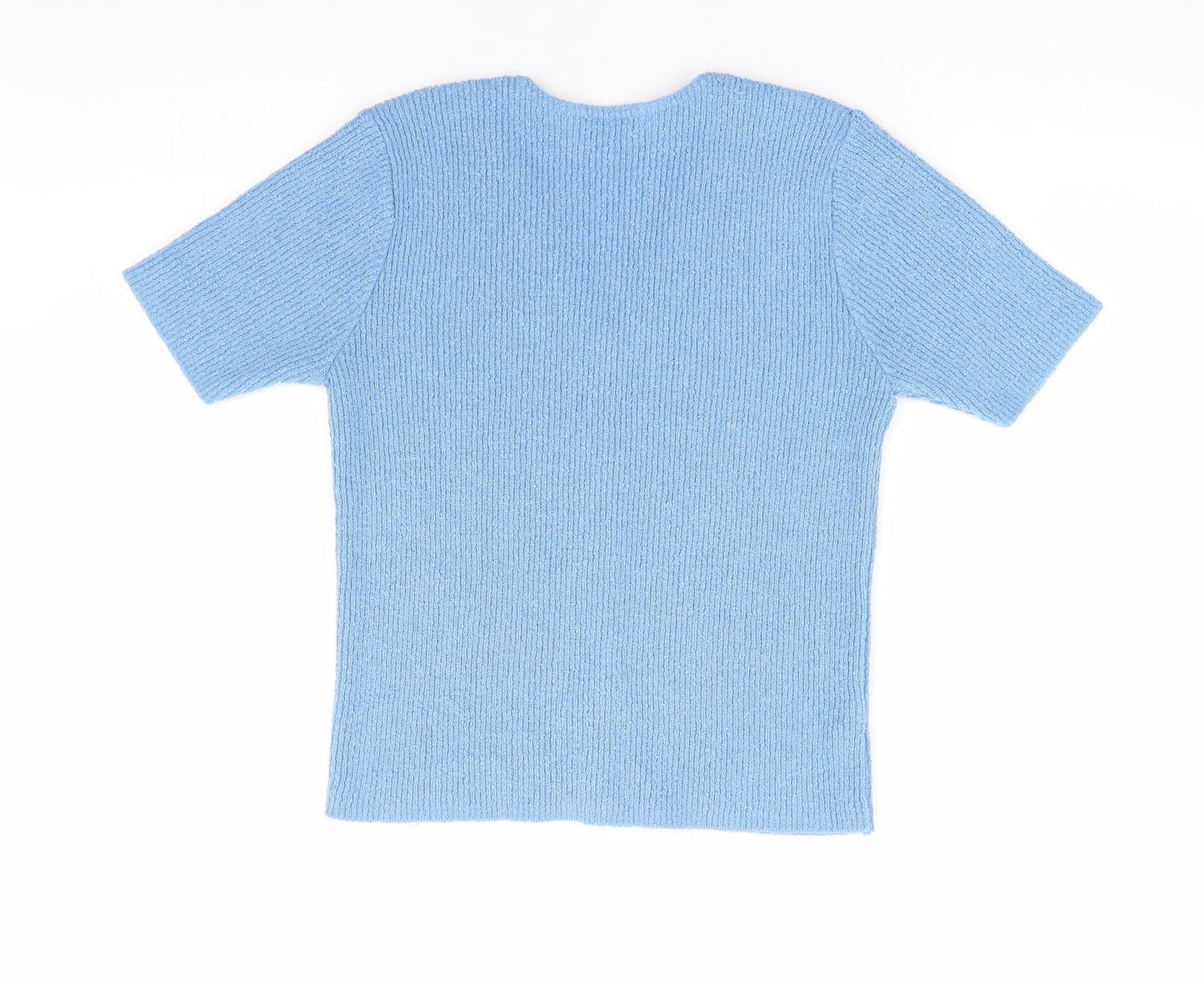 George Womens Blue V-Neck Acrylic Cardigan Jumper Size 12