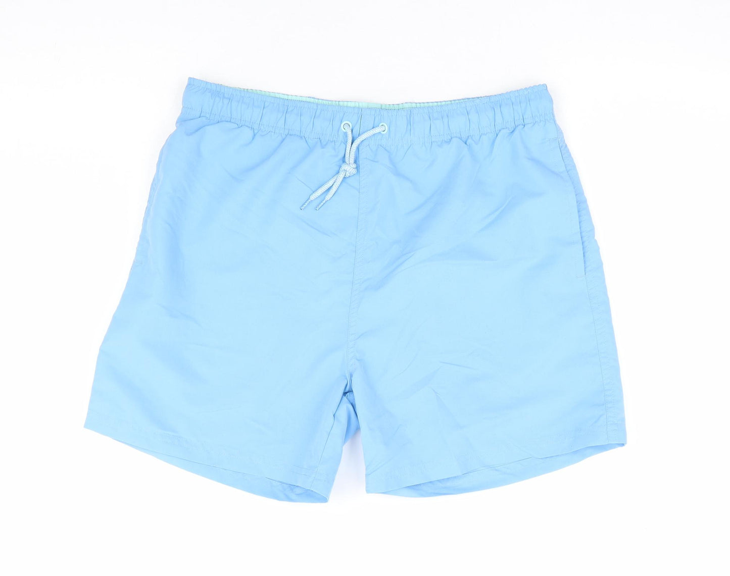 Primark Mens Blue Polyester Athletic Shorts Size M L6 in Regular Drawstring - Swim Short