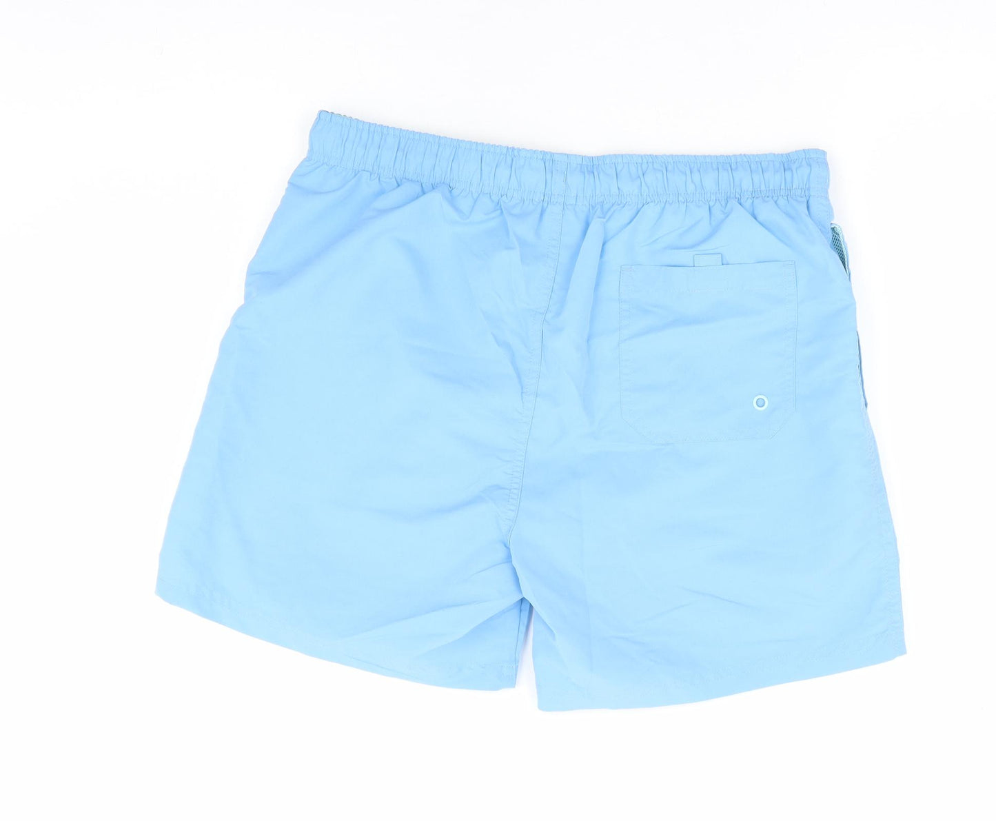 Primark Mens Blue Polyester Athletic Shorts Size M L6 in Regular Drawstring - Swim Short