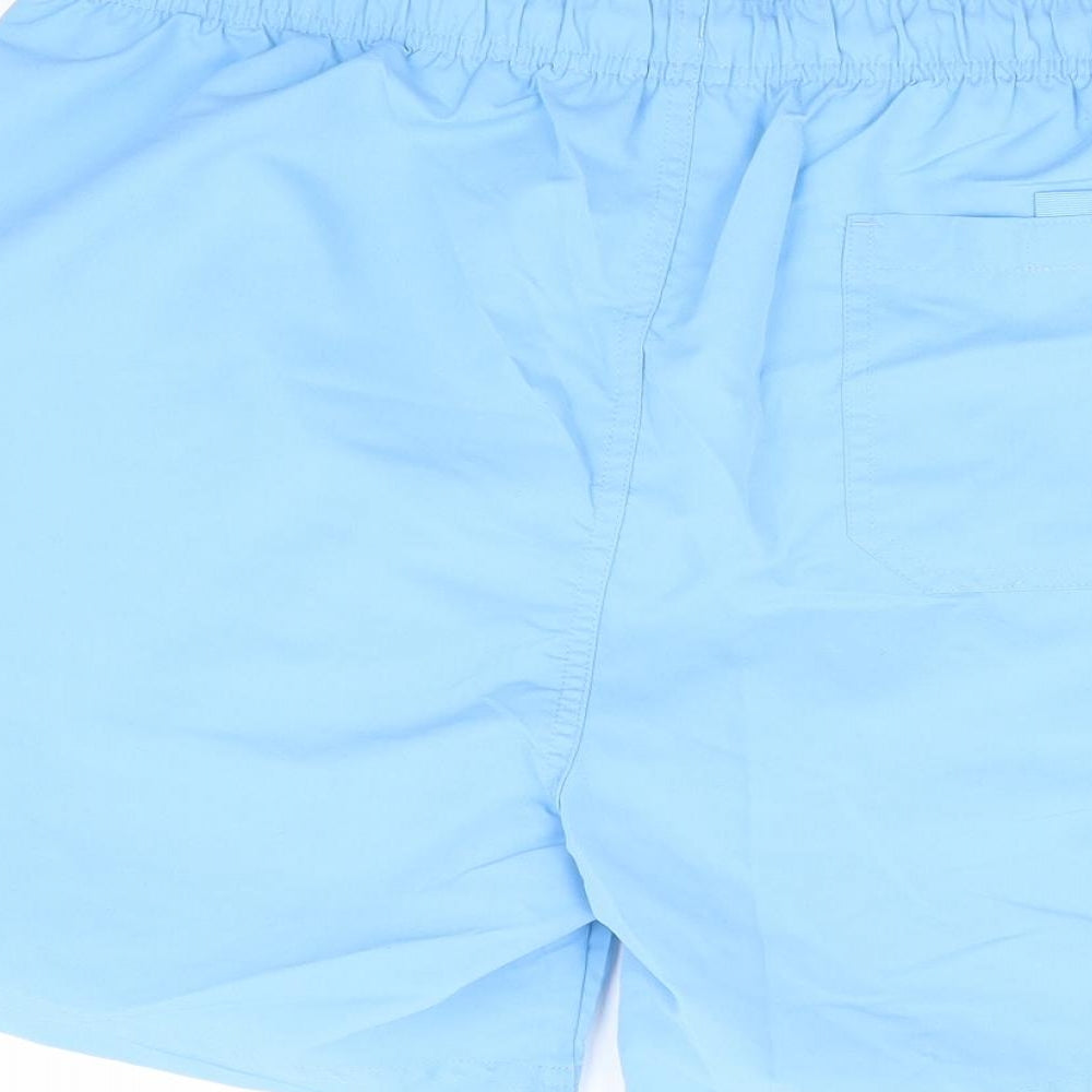 Primark Mens Blue Polyester Athletic Shorts Size M L6 in Regular Drawstring - Swim Short