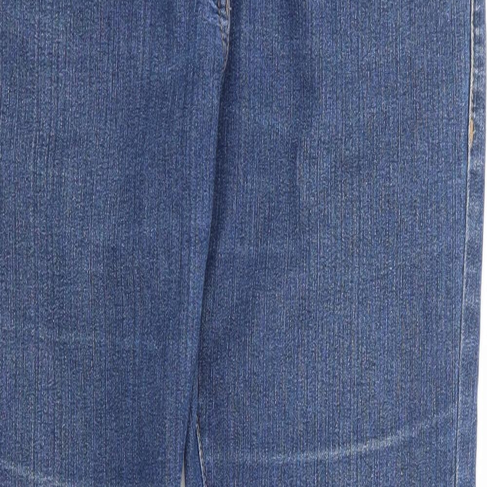 George Womens Blue Cotton Straight Jeans Size 10 L27 in Regular Zip - Short Length