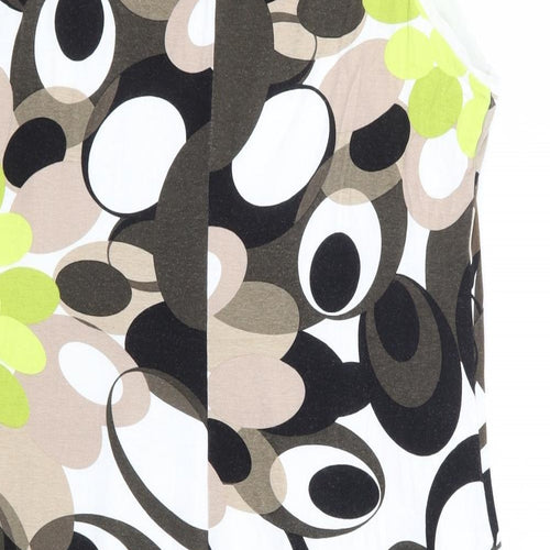 Roman Womens Brown Floral Viscose Shift Size 18 Round Neck Pullover