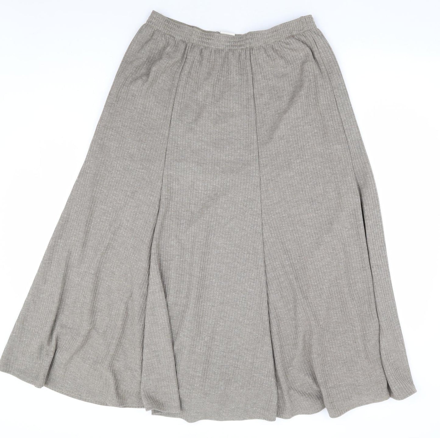 Finn Karelia Womens Beige Polyester Trumpet Skirt Size 14 - Ribbed