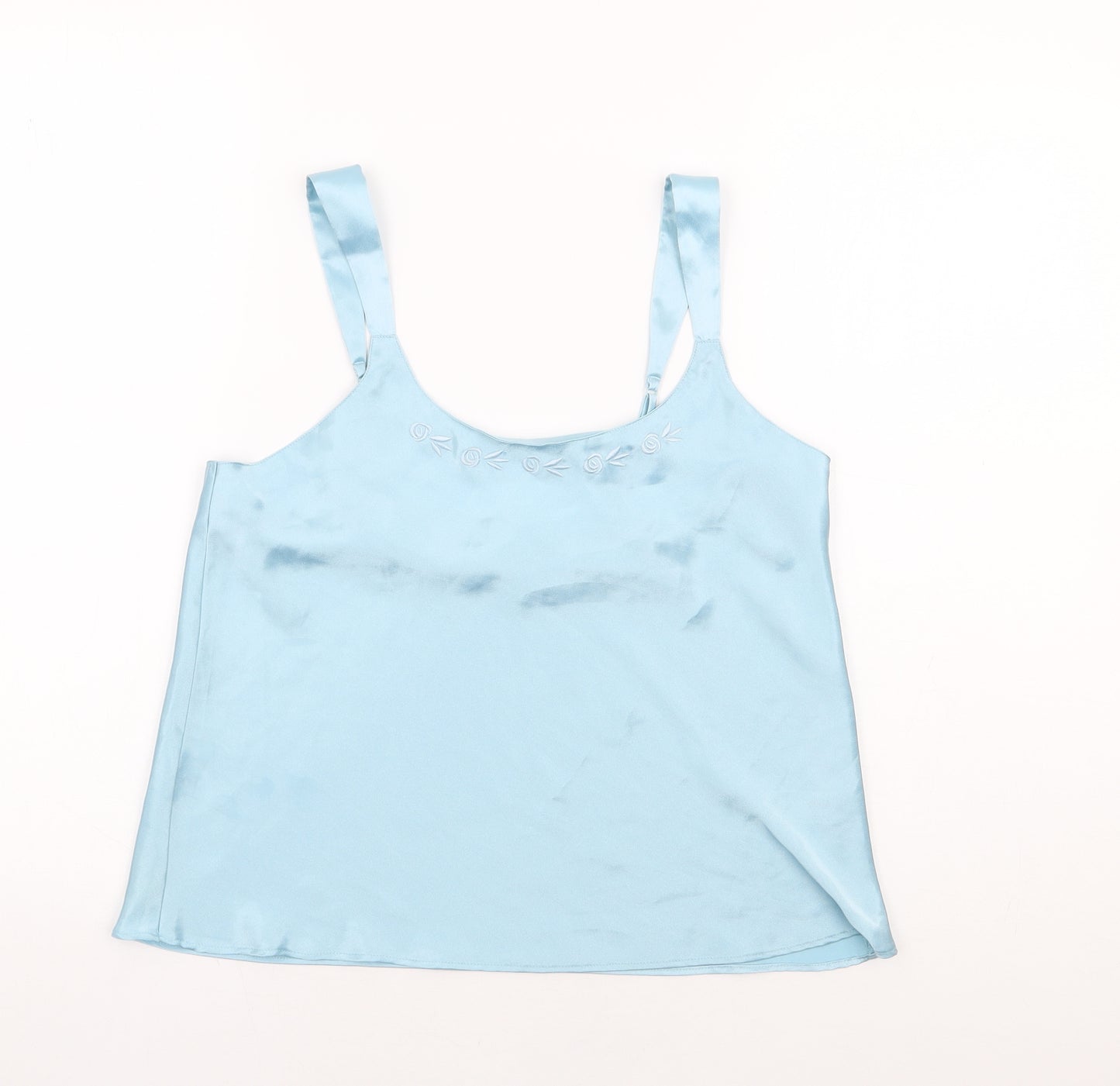 BHS Womens Blue Polyester Camisole Tank Size 12 Round Neck