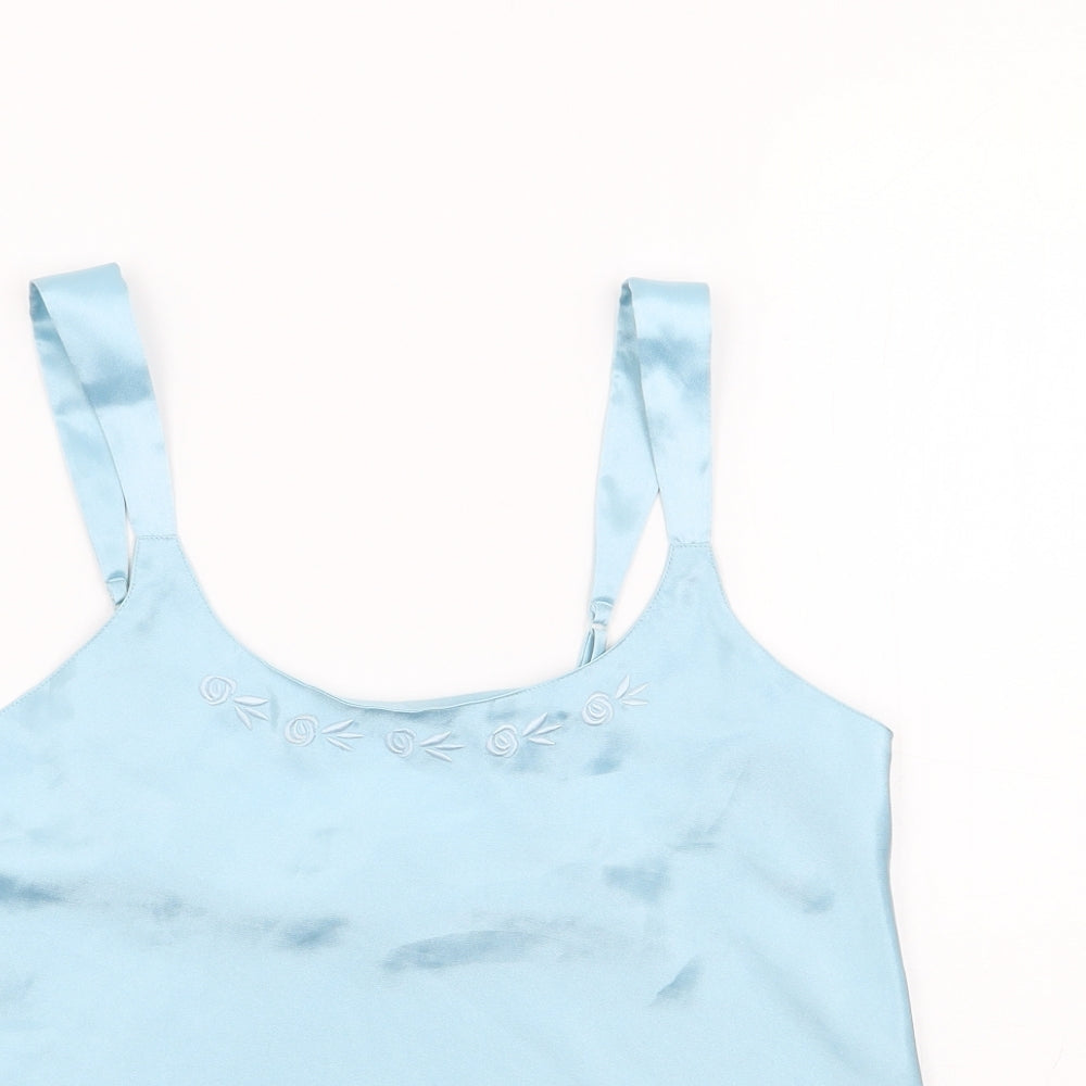 BHS Womens Blue Polyester Camisole Tank Size 12 Round Neck
