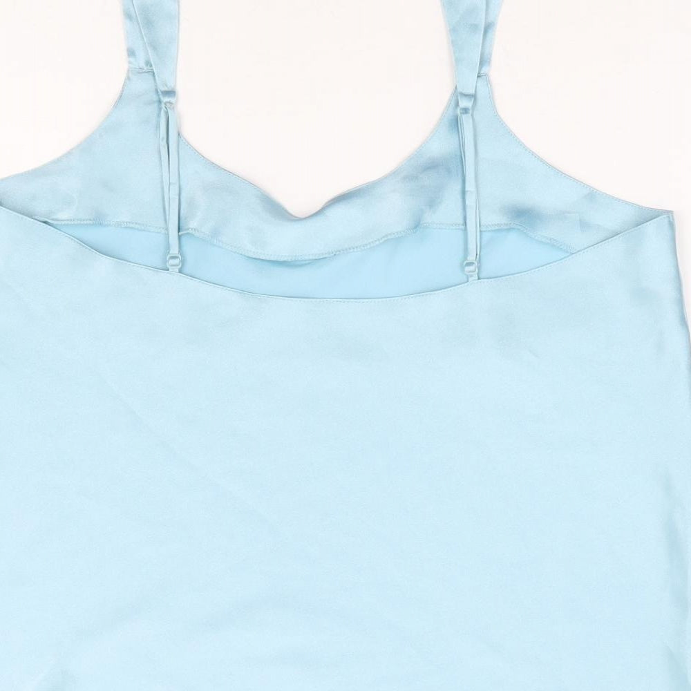 BHS Womens Blue Polyester Camisole Tank Size 12 Round Neck