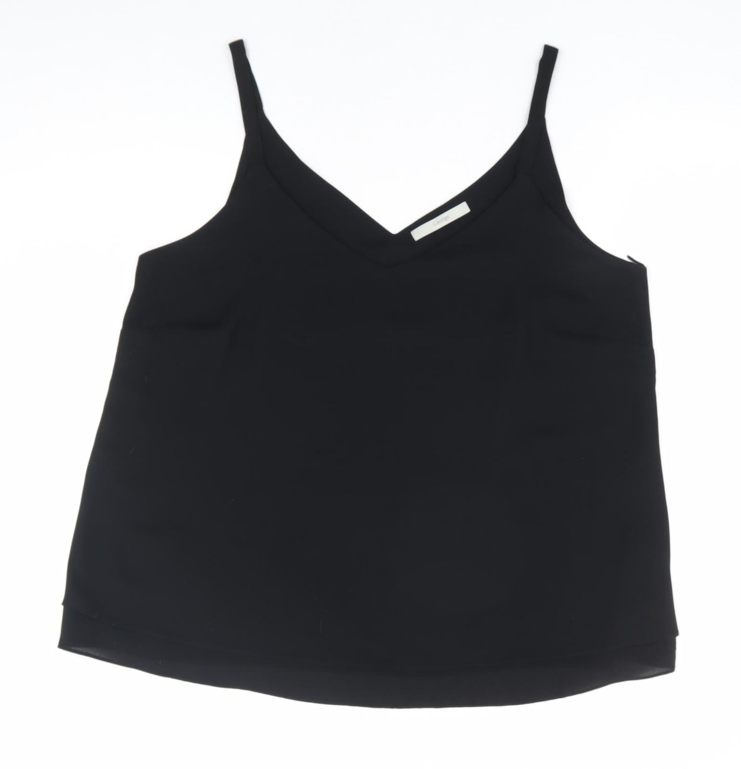 George Womens Black Polyester Camisole Tank Size 14 V-Neck
