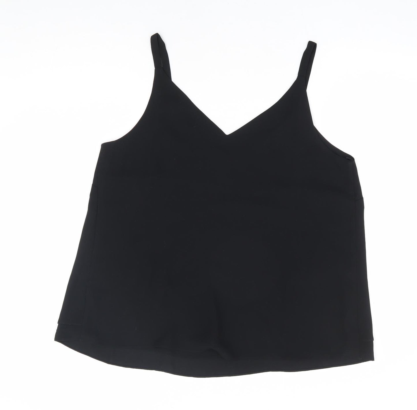 George Womens Black Polyester Camisole Tank Size 14 V-Neck