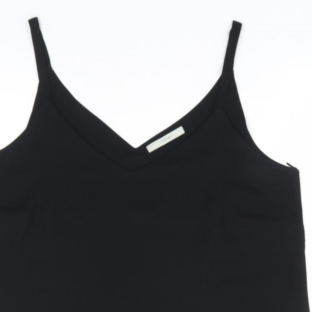 George Womens Black Polyester Camisole Tank Size 14 V-Neck
