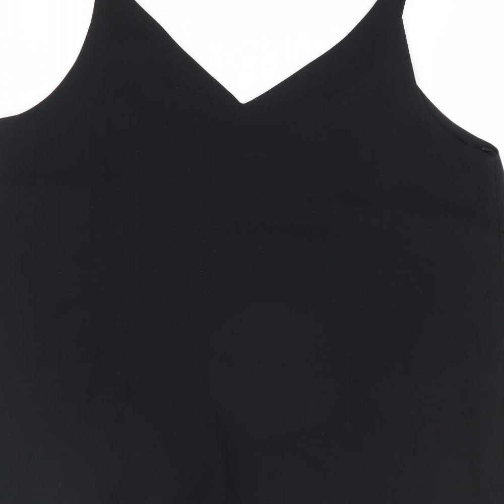 George Womens Black Polyester Camisole Tank Size 14 V-Neck