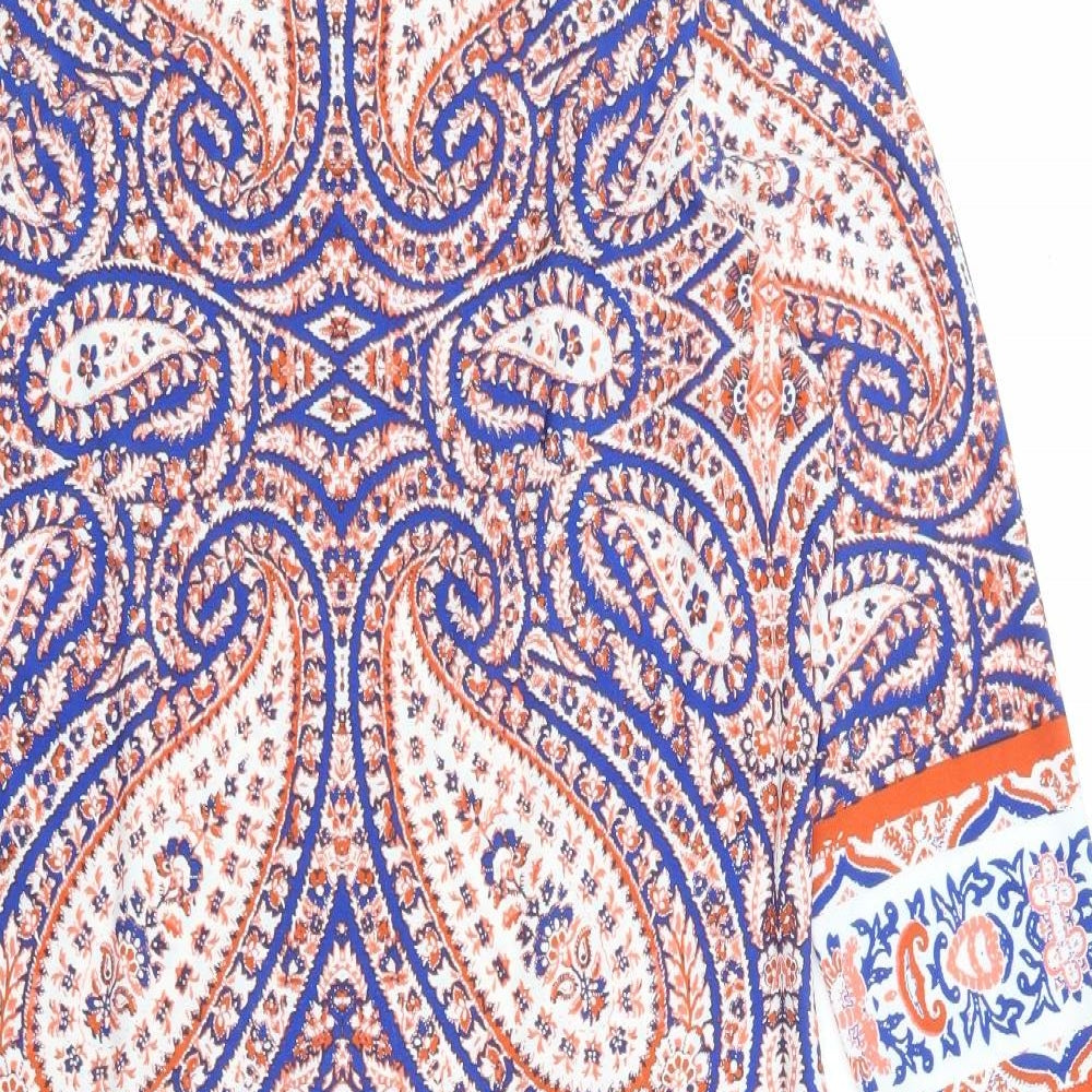 London Times Womens Multicoloured Paisley Polyester Shift Size 14 Round Neck Pullover