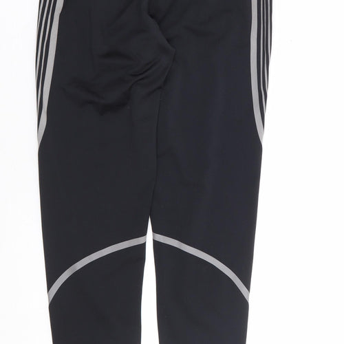 Saxnet Limited Womens Black Geometric Polyester Compression Leggings Size S L27 in Regular Pullover