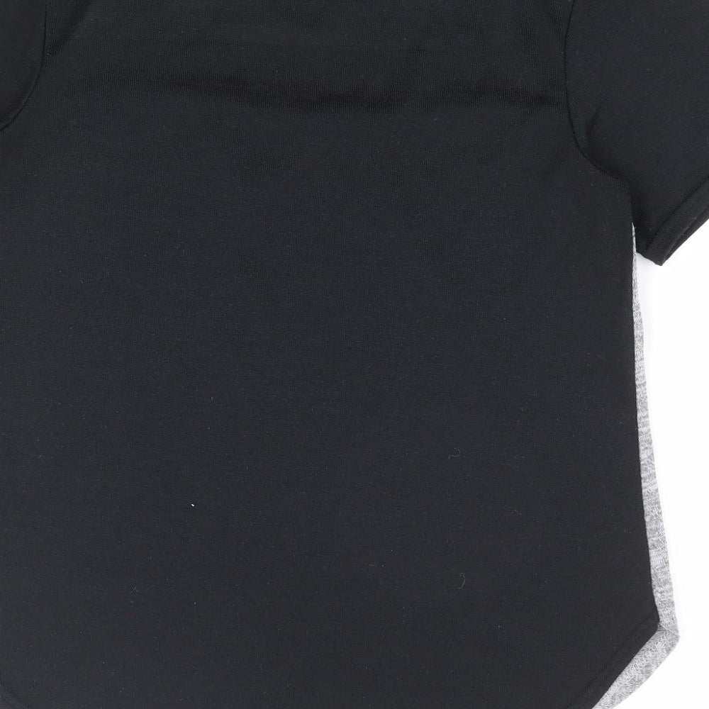 Oasis Womens Grey Polyester Basic T-Shirt Size M Round Neck - Colourblock