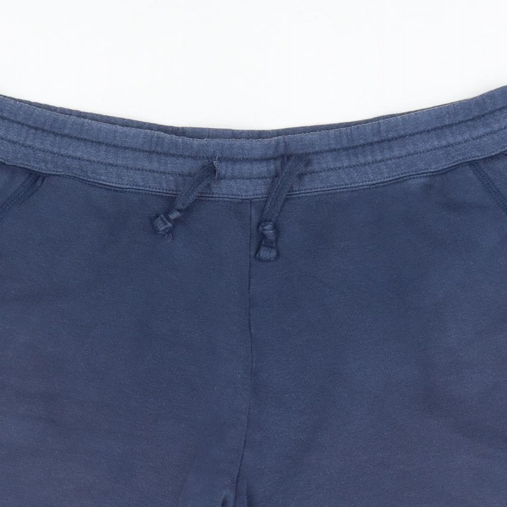Converse Mens Blue Cotton Sweat Shorts Size L L10 in Regular Drawstring