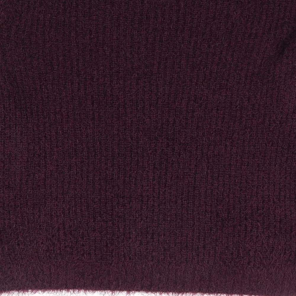 H&M Womens Purple Round Neck Polyester Pullover Jumper Size L - Fluffy