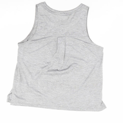 George Womens Grey Polyester Basic Tank Size S Round Neck Pullover