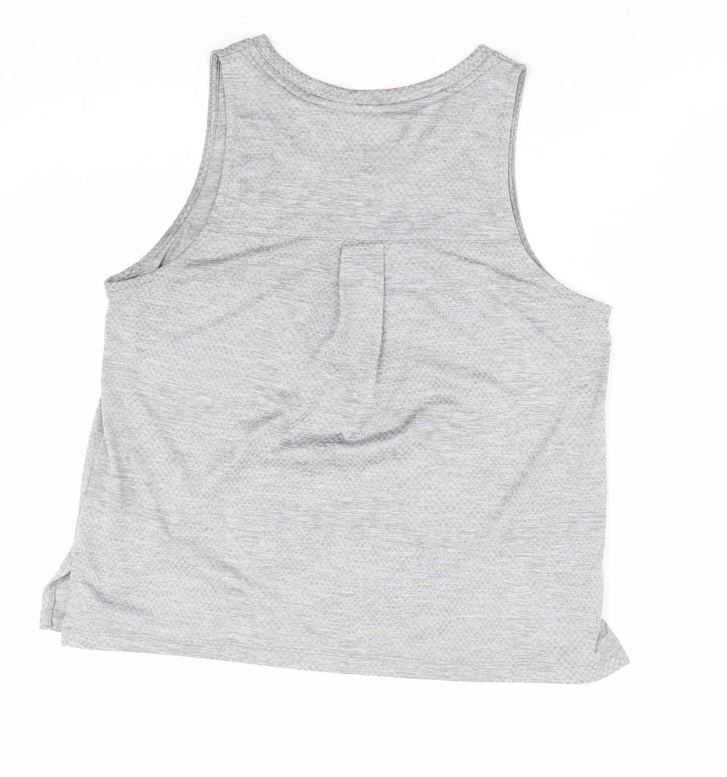 George Womens Grey Polyester Basic Tank Size S Round Neck Pullover