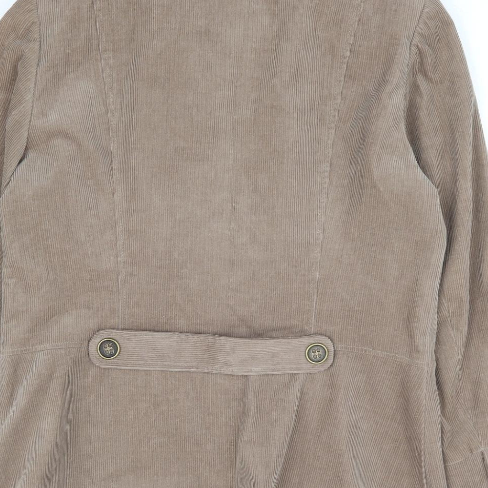Per Una Womens Brown Jacket Size 16 Button