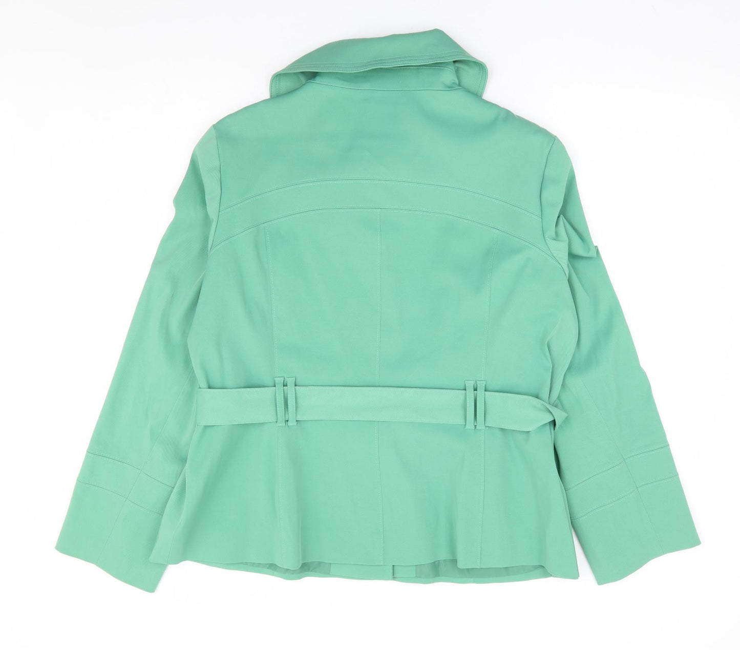 F&F Womens Green Pea Coat Jacket Size 22 Button