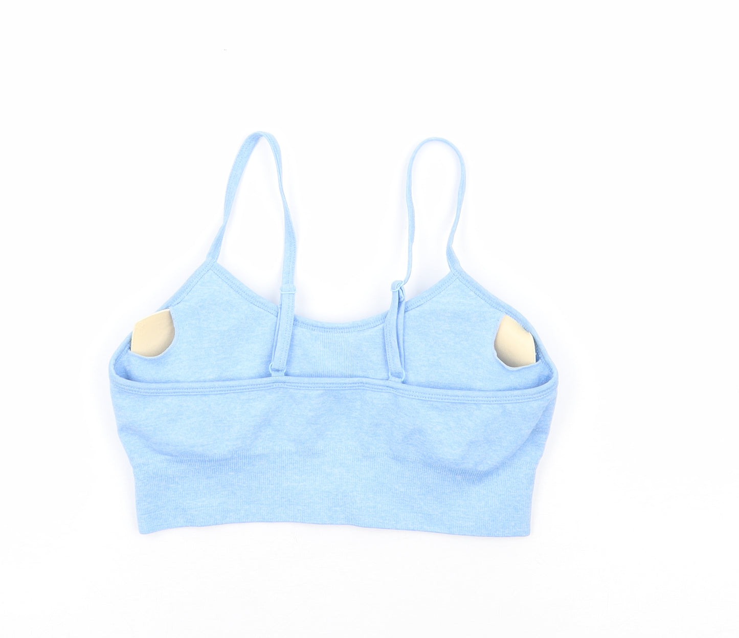 Forena Womens Blue Polyamide Cropped Tank Size 6 Round Neck - Bralette