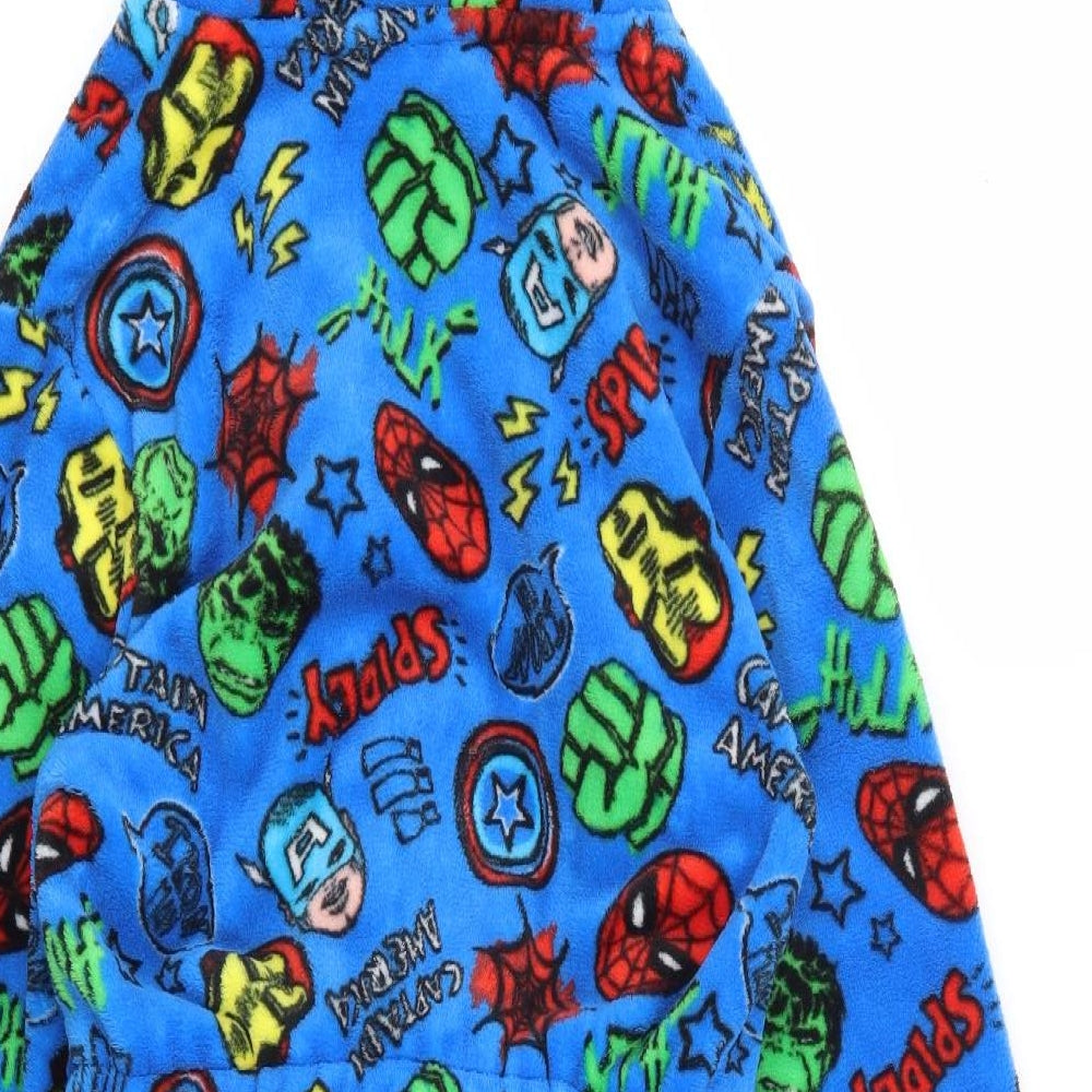 George Boys Blue Geometric Polyester Robe Size 9-10 Years Tie - Marvel