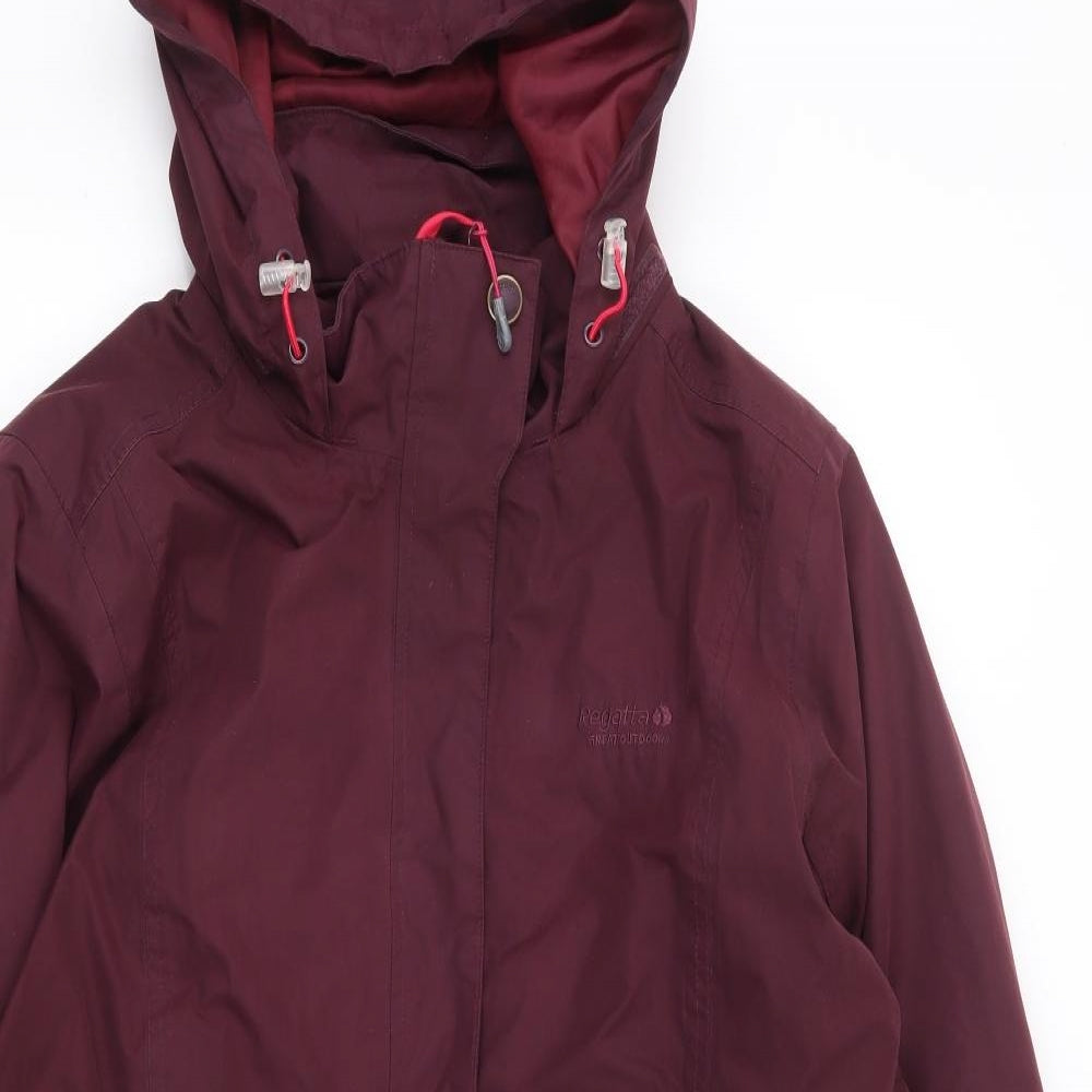 Regatta Womens Purple Rain Coat Coat Size 20 Zip