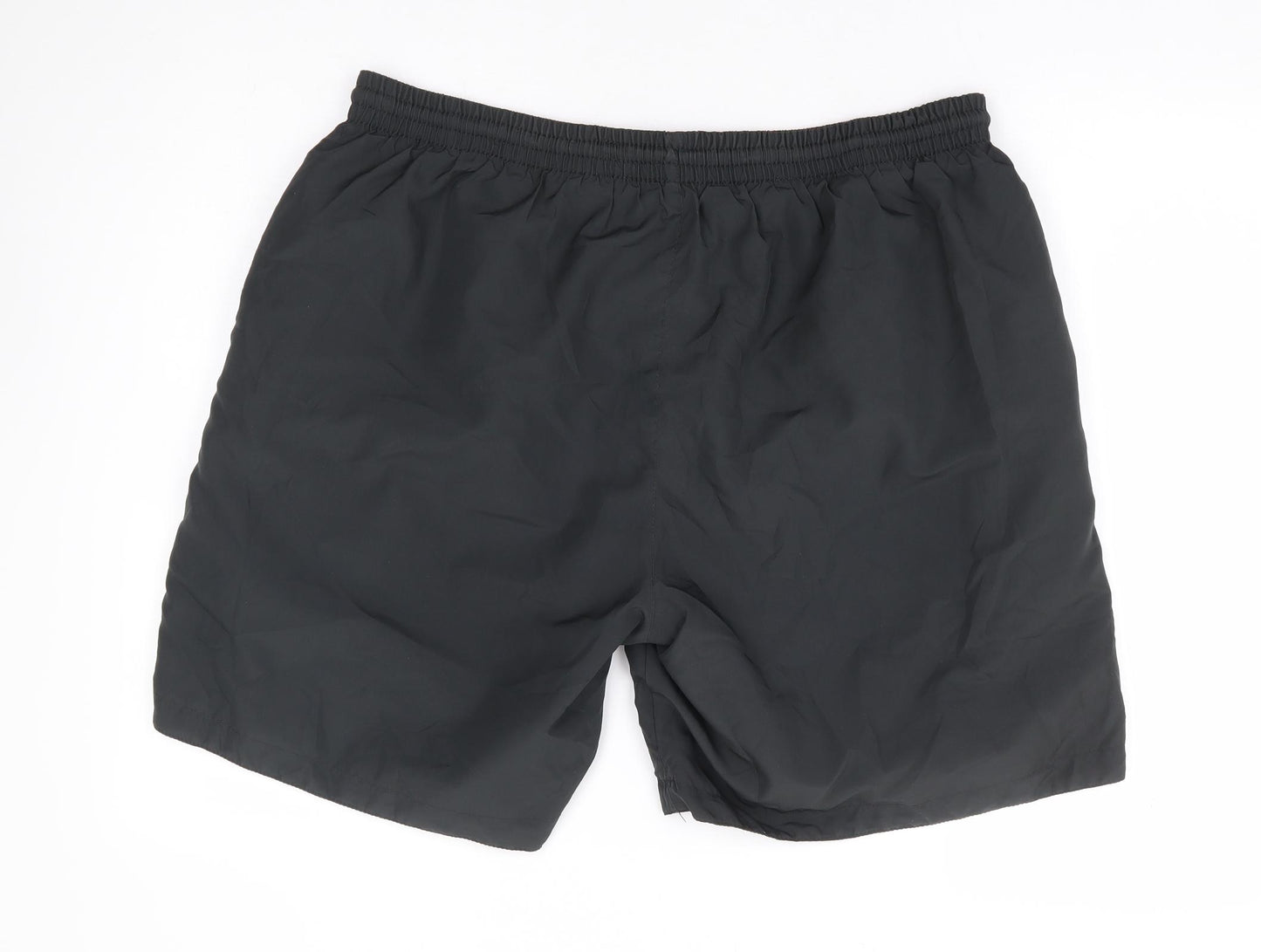 Lonsdale Mens Black Polyester Sweat Shorts Size 2XL L10 in Regular Drawstring