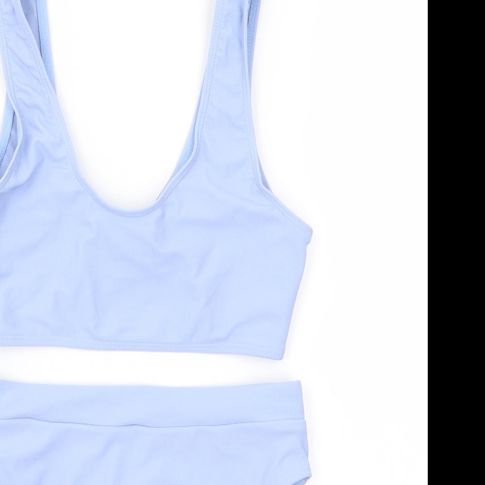Missguided Womens Blue Polyamide Bikini Size 10