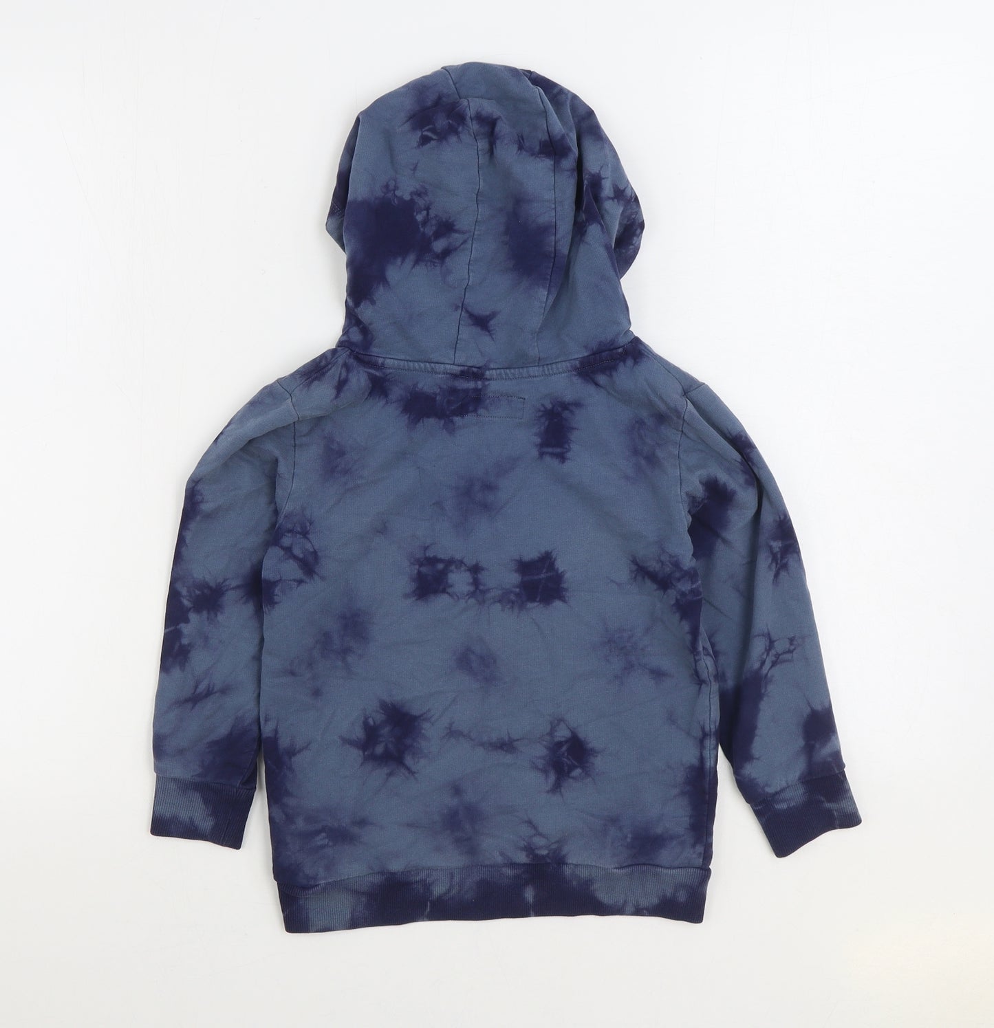 NEXT Boys Blue Geometric Cotton Pullover Hoodie Size 4-5 Years Pullover - Tie Dye I Am Awesome