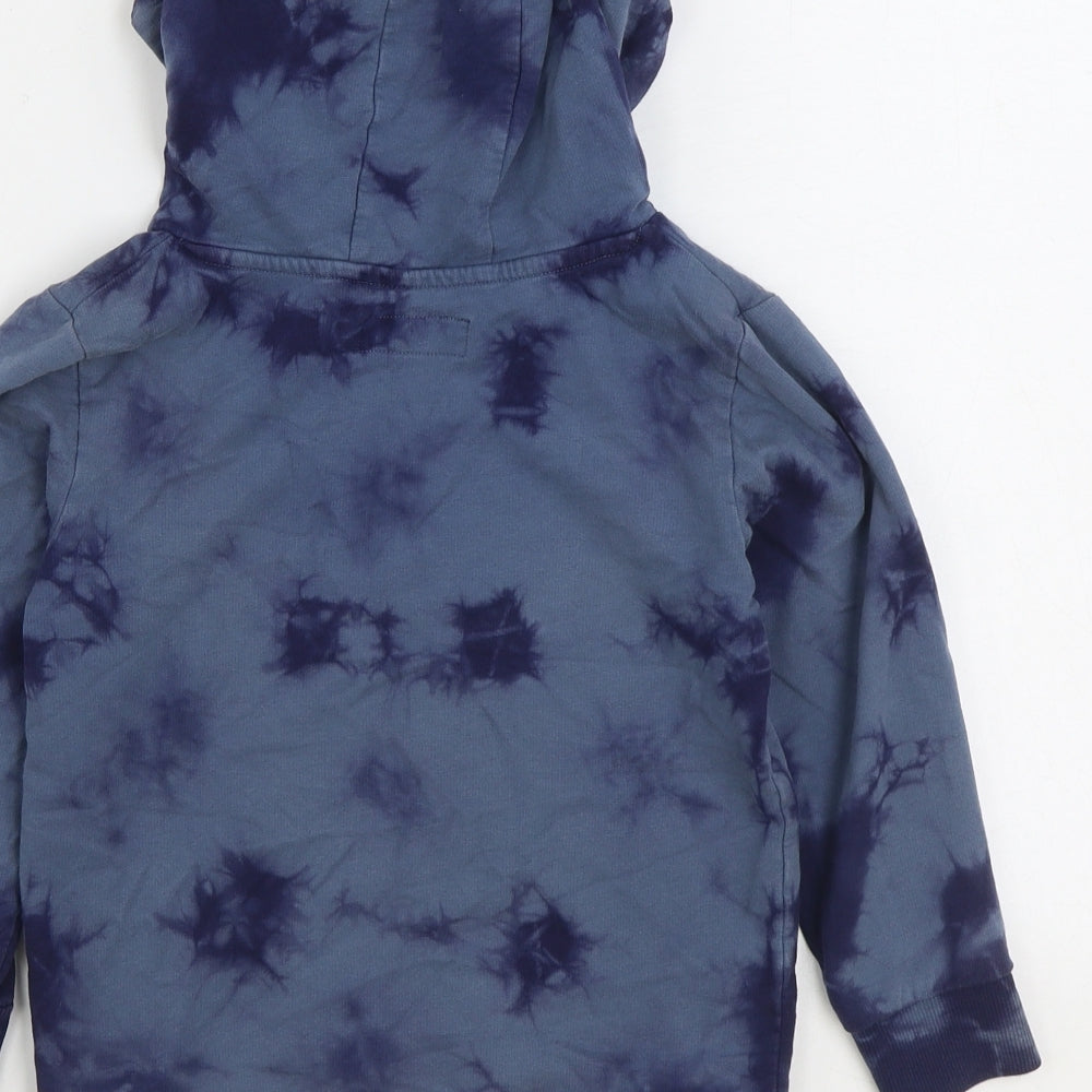 NEXT Boys Blue Geometric Cotton Pullover Hoodie Size 4-5 Years Pullover - Tie Dye I Am Awesome