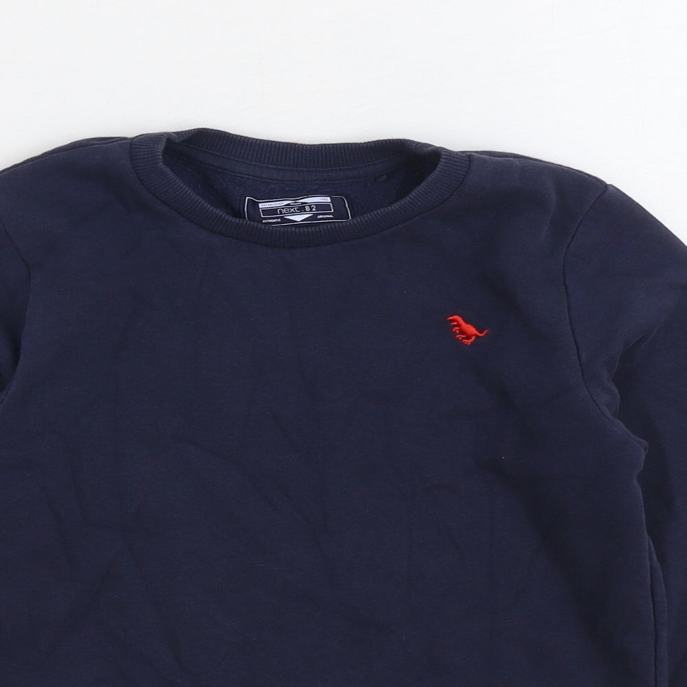 NEXT Boys Blue Cotton Pullover Sweatshirt Size 5-6 Years Pullover