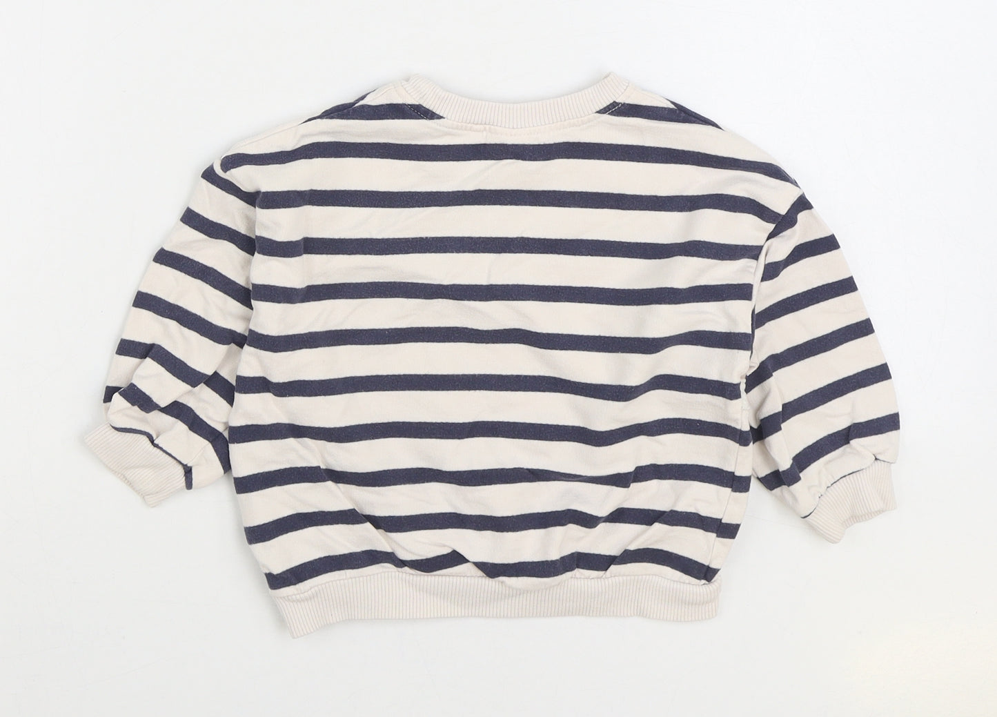 NEXT Baby Blue Striped 100% Cotton Pullover Jumper Size 18-24 Months Pullover - Dog