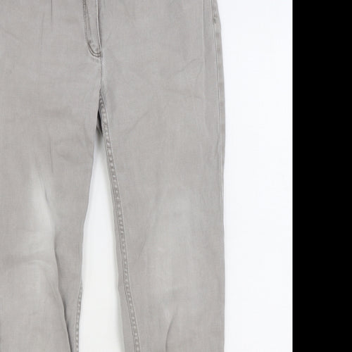 Bianco Mens Grey Cotton Straight Jeans Size 30 in L30 in Regular Zip