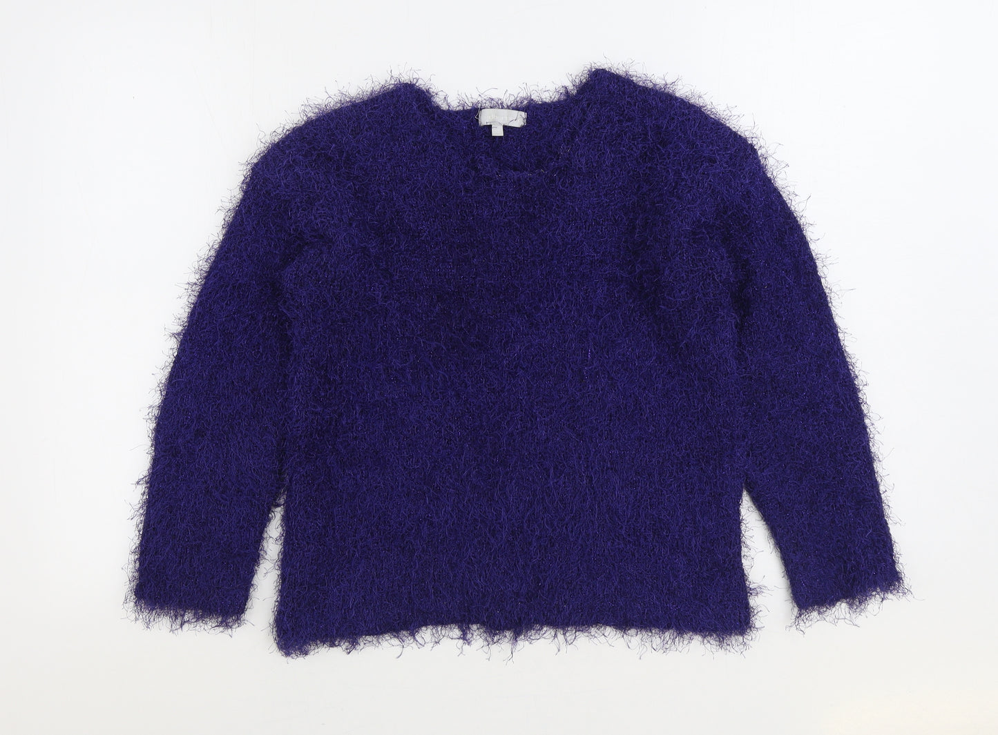 Red Herring Womens Blue Round Neck Polyester Pullover Jumper Size 10