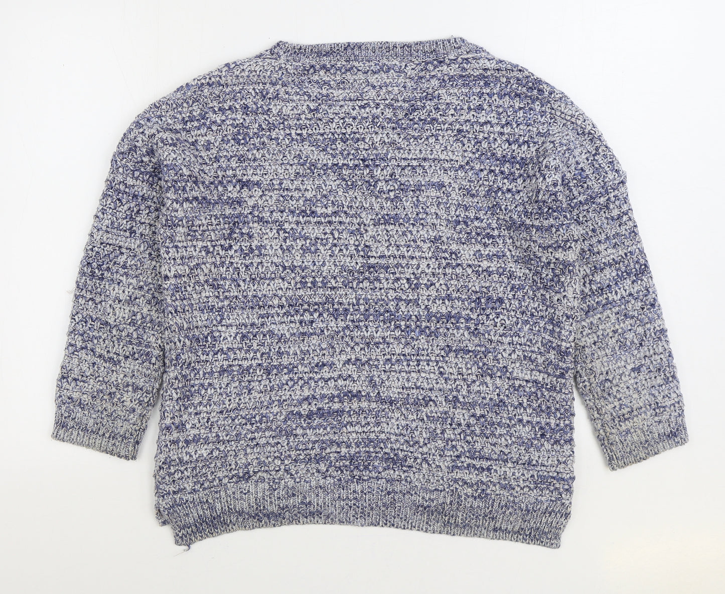 Hilfiger Denim Mens Blue Round Neck Cotton Pullover Jumper Size S