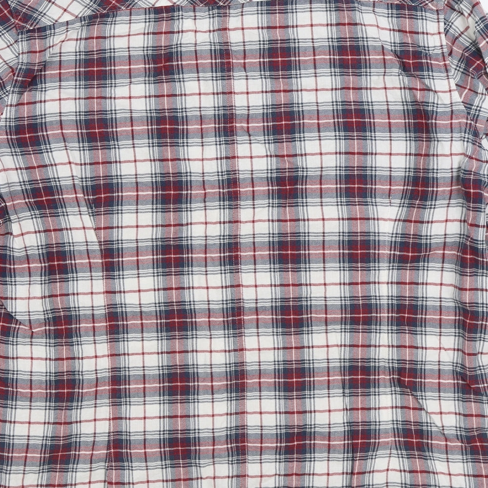 Blue Inc Mens Multicoloured Plaid Cotton Button-Up Size L Collared Button