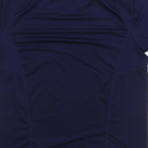 ASOS Mens Blue Polyester Basic T-Shirt Size L Round Neck Pullover