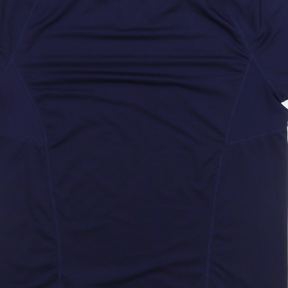 ASOS Mens Blue Polyester Basic T-Shirt Size L Round Neck Pullover